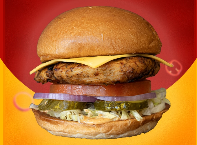 Halal Eatz Grilled Chicken Burger